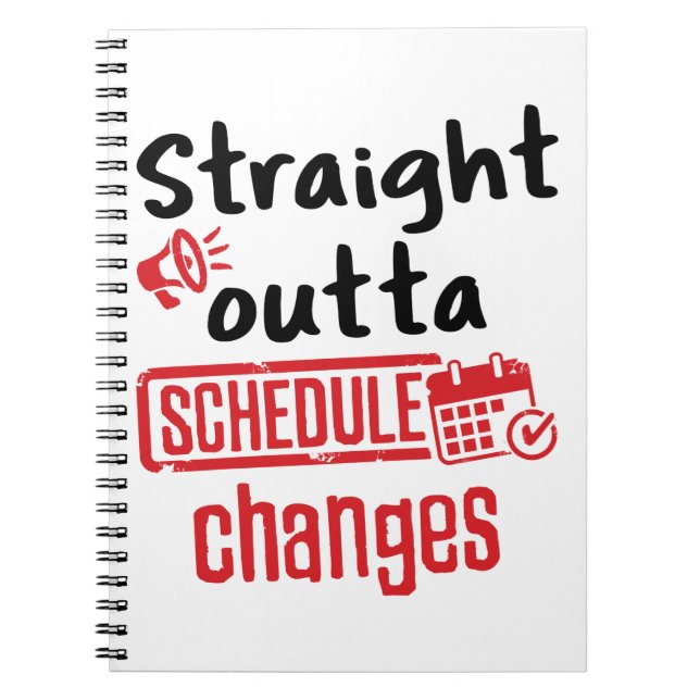 School Counselor Straight Outta Schedule Changes Notebook (Front)
