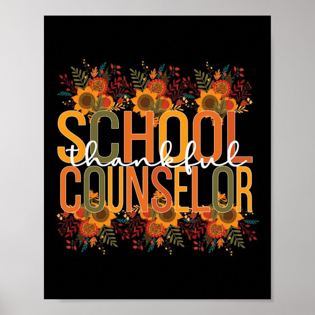 School Counselor Thanksgiving School Counseling  Poster (Front)