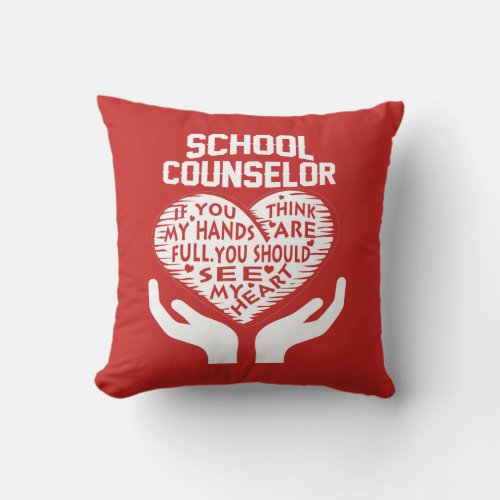 School Counselor Throw Pillow