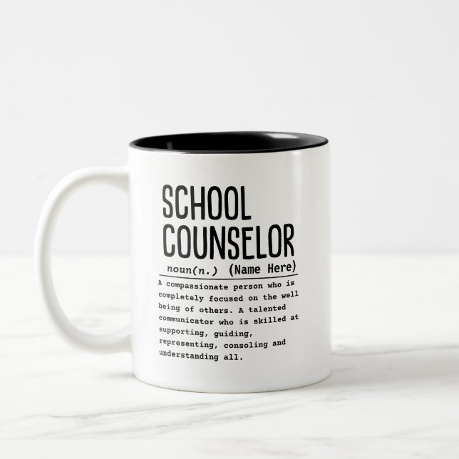 School Counselor Two-Tone Coffee Mug (Left)