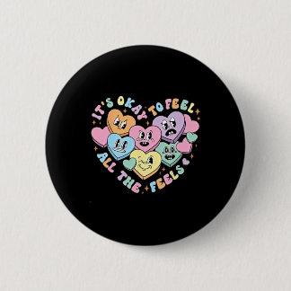 School Counselor Valentine, Mental Health Valentin Button