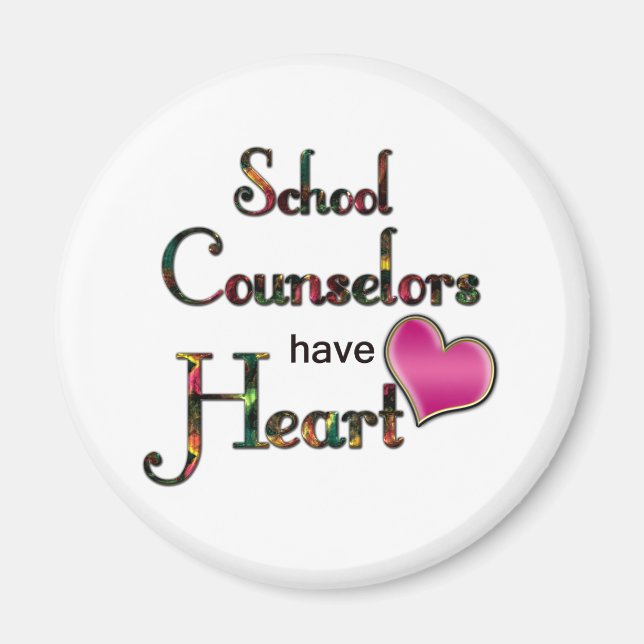 School Counselors Have Heart Magnet (Front)
