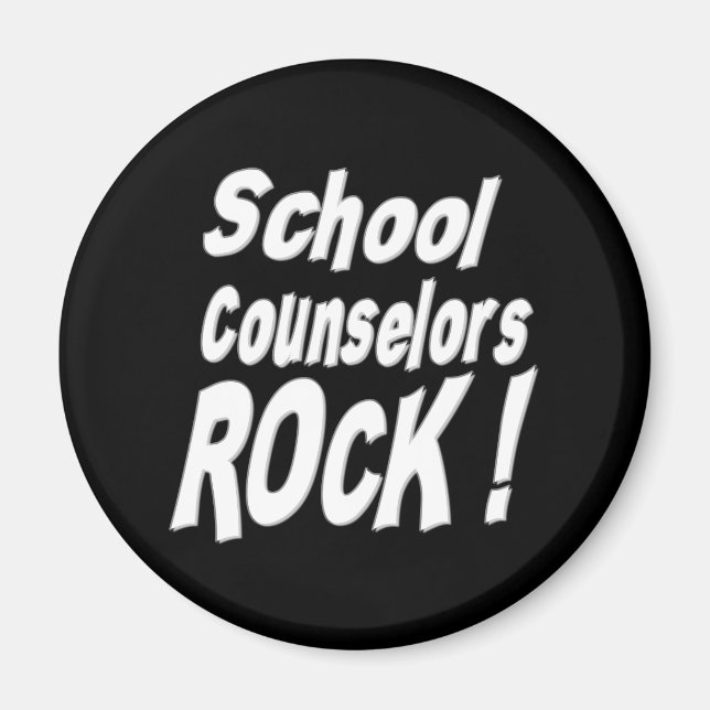 School Counselors Rock! Magnet (Front)
