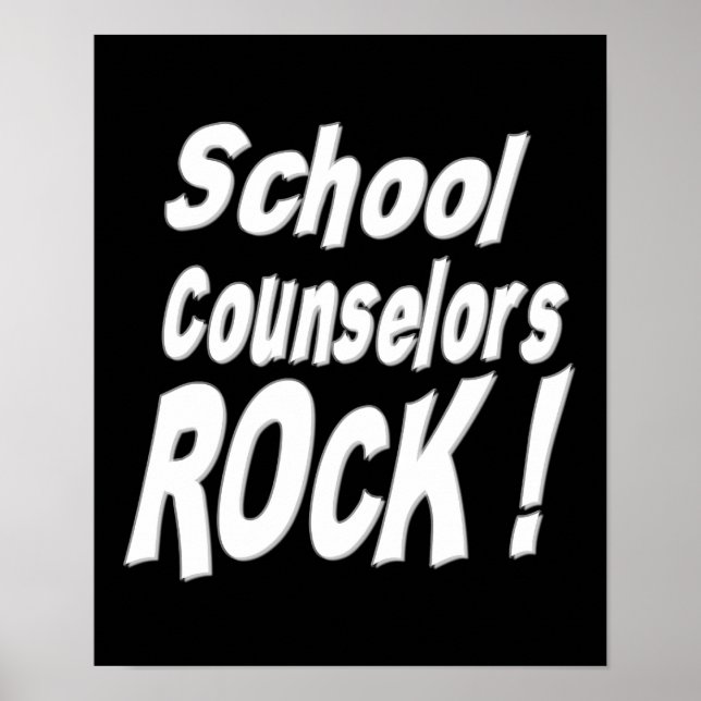 School Counselors Rock! Poster Print (Front)