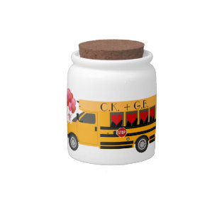 School Couple Small Candy Jar