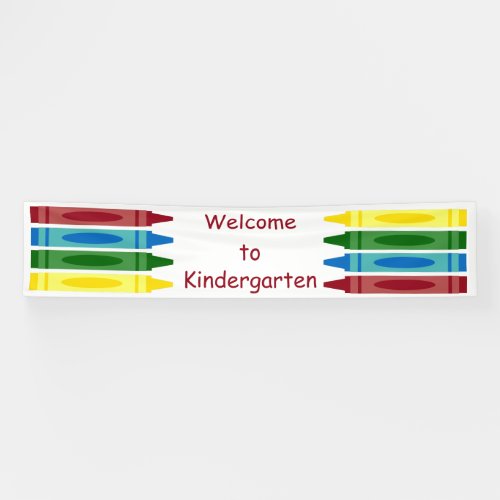 School Crayons Personalized Banner