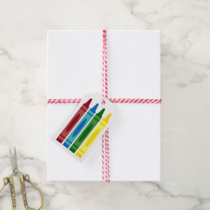 School Crayons Personalized Gift Tags