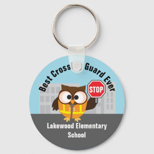 School Cross Guard Safety Patrol Thank You Keychain