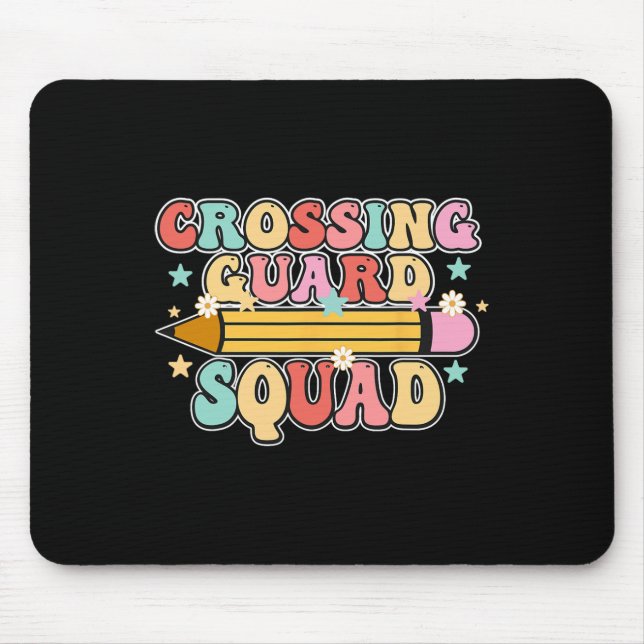 School Crossing Guard Retro Back To School Cool Ap Mouse Pad (Front)