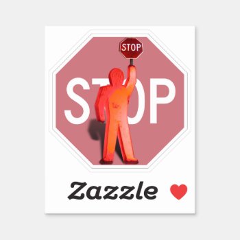 School Crossing Guard Sticker by gravityx9 at Zazzle
