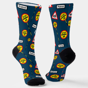 School Crossing Patrol Lollipop Novelty Socks