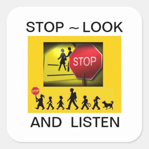 School Crossing Rules Stickers