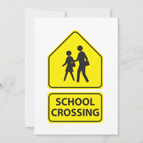 School Crossing Sign Invitations