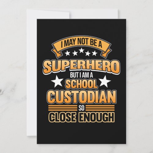 School Custodian Hero Caretaker Janitor Appreciati Thank You Card