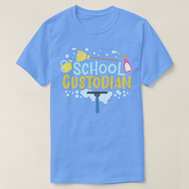 School Custodian Janitor T-Shirt (Design Front)