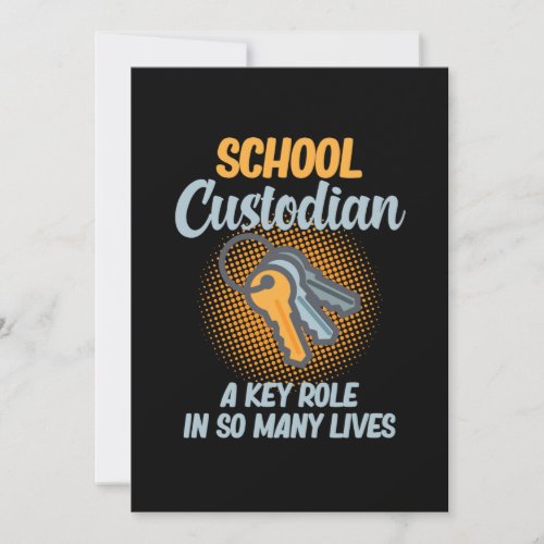 School Custodian Key Role In Lives Caretaker Janit Thank You Card