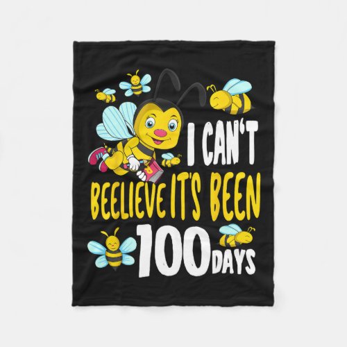 School Days 100th Day Of School 2021 Bee Honey Stu Fleece Blanket