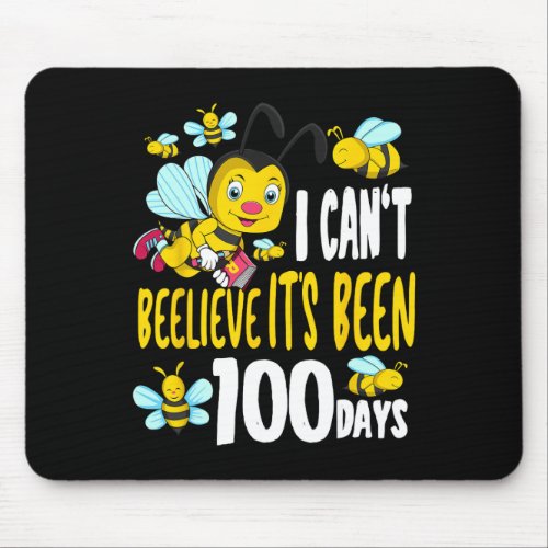 School Days 100th Day Of School 2021 Bee Honey Stu Mouse Pad