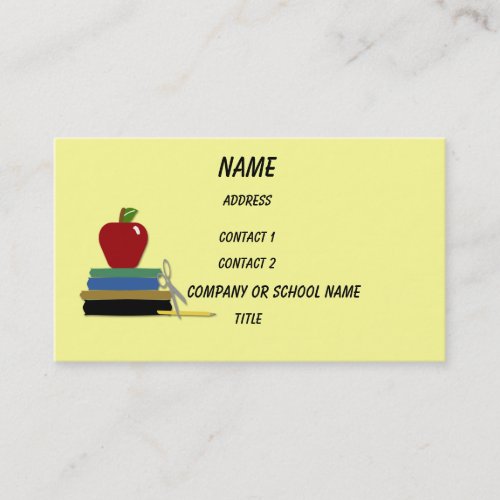 School Days Business Card