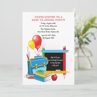 School Days Invitation | Zazzle