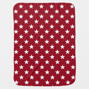 School Days Red White Blue Stars Personalized Receiving Blanket