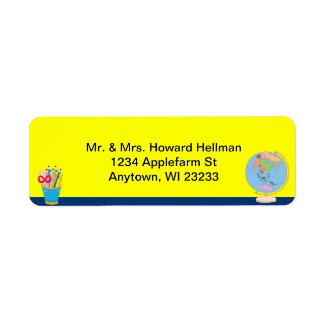 School Days Return Address Label (Front)
