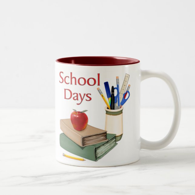 School Days Still Life Two-Tone Coffee Mug (Right)