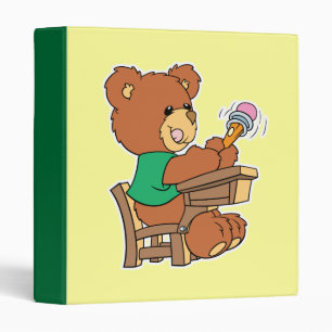School Days Study Bear Binder