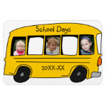 School Days Yellow School Bus Photo Magnet at Zazzle