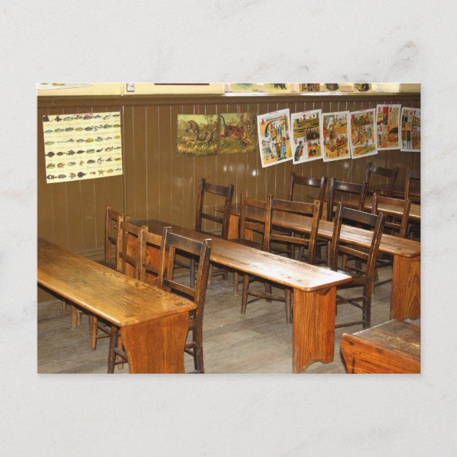 School Desks and Chairs Postcard (Front)