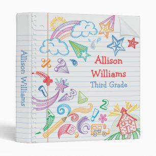 School Doodles Notebook Binder