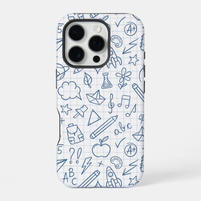 School doodles teacher phone case (Back)