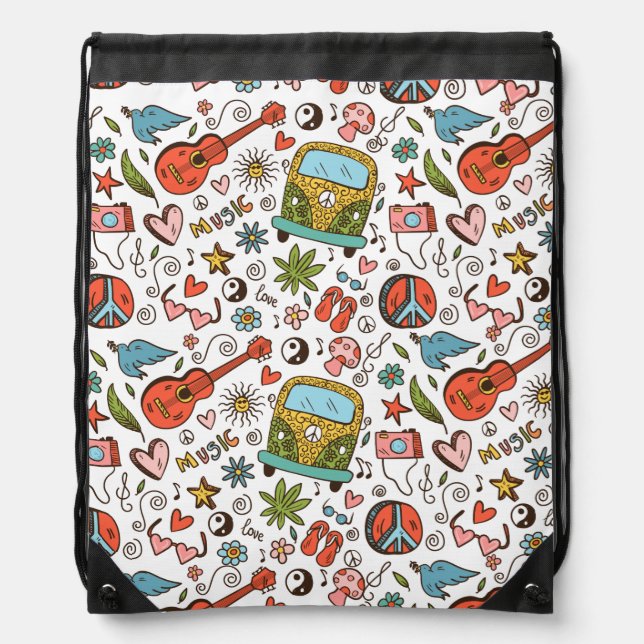 school Drawstring Backpack (Front)