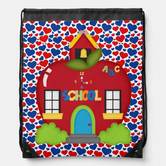 School Drawstring Bag (Front)