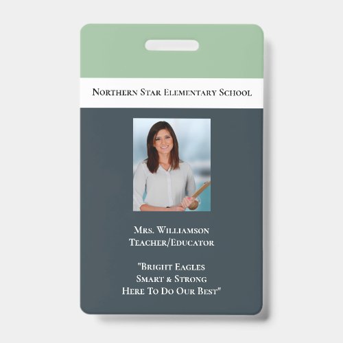 School Employee QR Code Staff Photo Id Teacher Badge