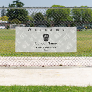 School Event Welcome Vertical Retractable Banner