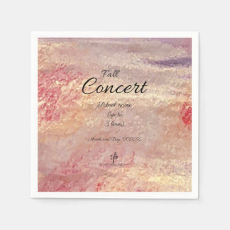 School Fall Concert I Personalized Napkins