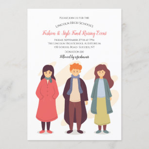 School Fashion Show Fundraiser Invitation