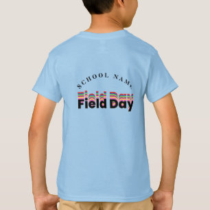 School field day blue color kid Team Cheer Squad T-Shirt
