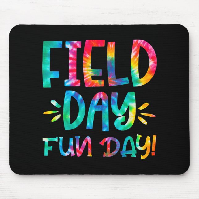School Field Day Fun Tie Dye Field Day 2022 Teache Mouse Pad (Front)