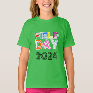School field day student color Team Cheer Squad T-Shirt