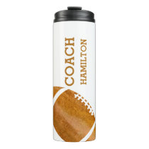 School Football Coach Personalized Trendy Vintage Thermal Tumbler