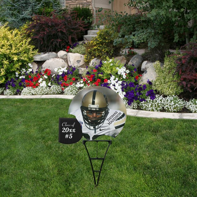 School Football Helmet | Photo Yard Sign (Creator Uploaded)