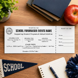 School Fundraiser PTA  Raffle Tickets