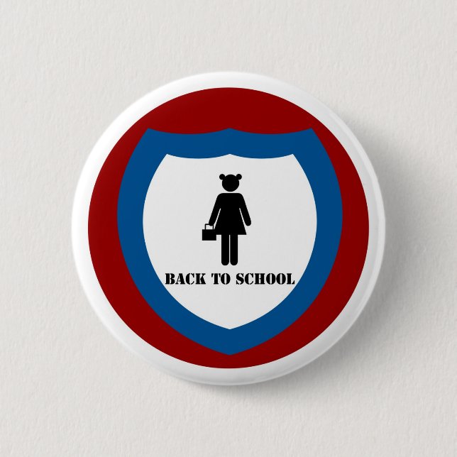 School girl - Badge Button (Front)