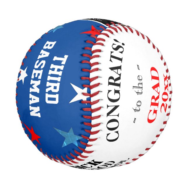 School Graduation Baseball Player Name (Angled)