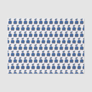 School Graduation Blue Cap Gown Diploma Graduate Tissue Paper
