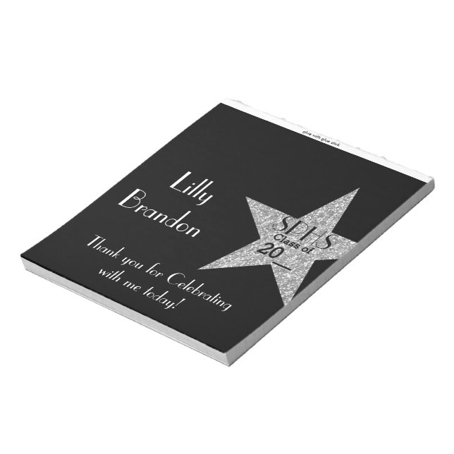 School Graduation Candy Bar Wrapper Party Favor Notepad (Rotated)