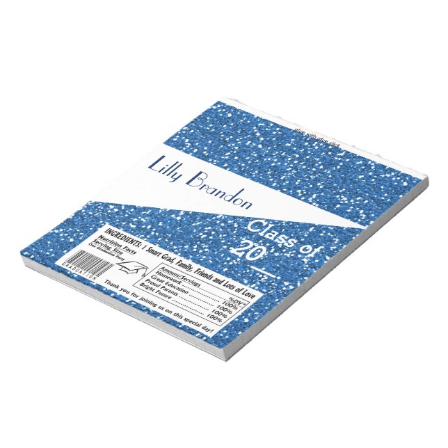 School Graduation Candy Bar Wrapper Party Favor Notepad (Rotated)