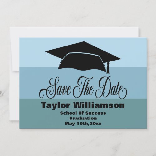 School Graduation Save The Date School Cap Modern